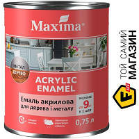 Эмаль Maxima Эмаль Acrylic Wood&Metal белый глянец 0.75 л