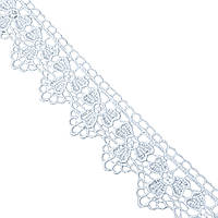 Мереживо макраме 3.5 см колір - білий