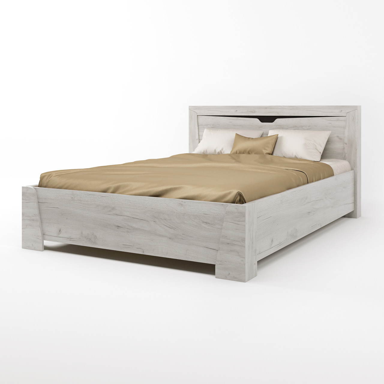 Ліжко двоспальне Еверест Ліберті-1400 140х200 см дуб крафт білий (DTM-2084)