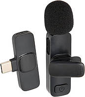 Беспроводной петличный микрофон Wireless Lavalier Microphone Type-C, One to One Лавальерный микрофон