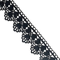 Мереживо макраме 3.5 см колір - чорний