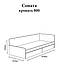 Односпальне ліжко з ящиками Еверест Соната-800 80х190 см венге темний + дуб крафт золотий (DTM-2107), фото 3