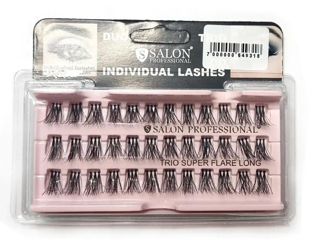 Набор для наращивания ресниц Salon Professional 3 пучка Long flare lashes 5шт.+ Клей черный для пучков 10шт. - фото 5 - id-p2197224834