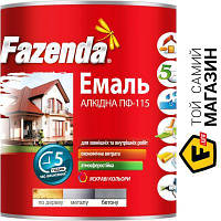 Эмаль Fazenda Эмаль алкидная ПФ-115 красно-коричневый глянец 2.8 кг