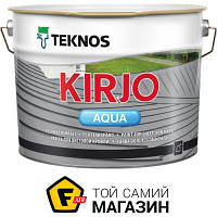 Краска Teknos Краска для крыш акрилатная KIRJO AQUA база 3 для листовой кровли мат база под тонировку 0,9 л