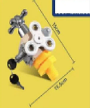 Бізіборд бізікуб міні дерев’яний Логічна гра-бізіборд C 64877 куб, 6 міні-ігор, в коробці, фото 4