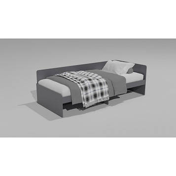 Односпальне ліжко Еверест Соната-800 (без ящиків) 80х190 см Графіт (DTM-5579)