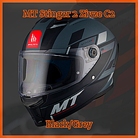 Шлем MT Stinger 2 Zivze C2 Black/Grey, M