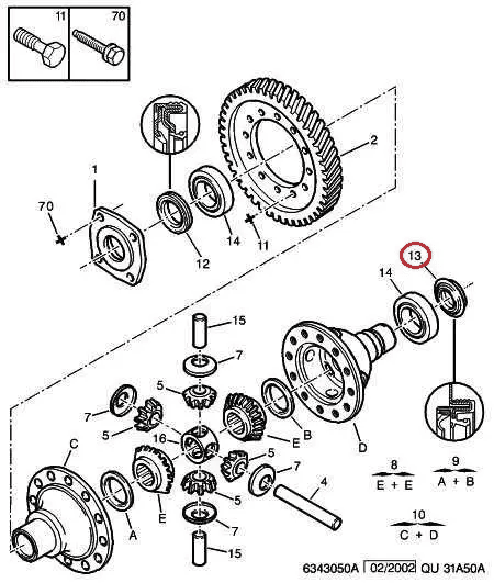 Сальник правої півосі на Fiat Ducato 230, Peugeot Boxer, Citroen Jumper (1994-2002), 9603655480, 312124, 3RG, Іспанія