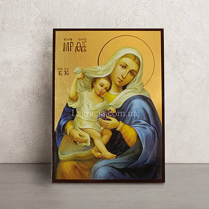 Покриваюча ікона Божої Матері 14 Х 19 см, фото 2