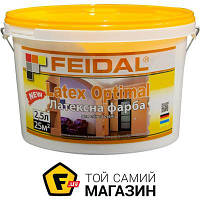 Краска Feidal Краска латексная Latex Optimal мат белый 2.5 л