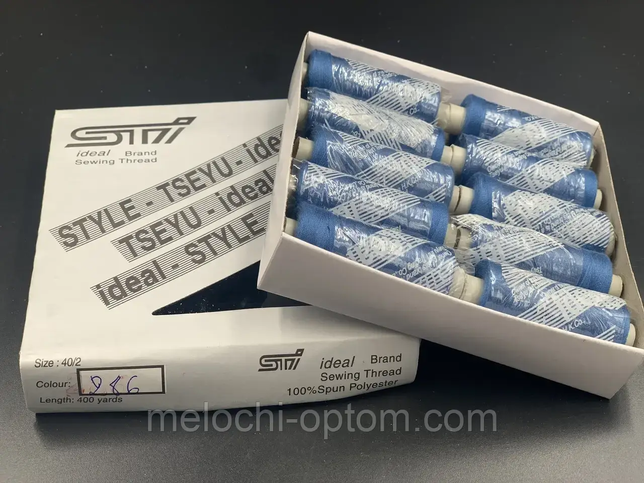 Нитки швейні "IDEAL" №40, 100% поліестер 10шт в упаковці, колір №286
