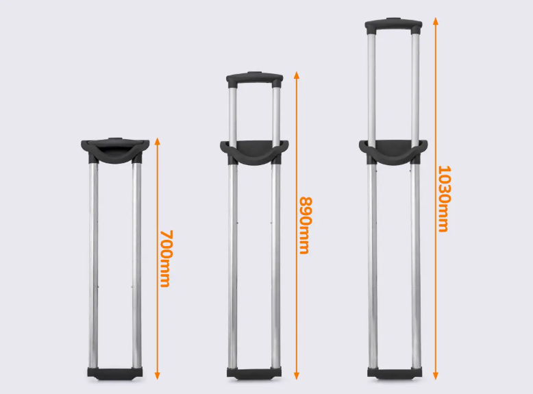 Висувна ручка для валізи, з кнопкою на 2 положення/ підходить так само на дорожні сумки, фото 1