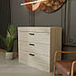 Комод Еверест на 3 ящики Соната-1 80х38х75 дуб крафт білий (DTM-2693), фото 2