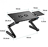 Столик-трансформер для ноутбука Laptop Table T8 портативна підставка, фото 3