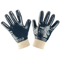 Защитные перчатки Neo Tools рабочие, хлопок с полным нитриловым покрытием, p. 9 (97-630-9) - Топ Продаж!