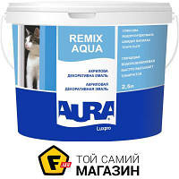 Эмаль Aura Эмаль акриловая Luxpro Remix Aqua белый глянец 2.5 л