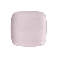 Тарелка подставная квадратная из фарфора 20х20х2.5 см большая белая плоская тарелка SvitSmart