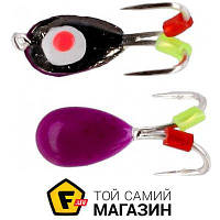 Крючок для рыбалки Mikado Ice Bug 4мм, 0.85г, 1шт. (purple/black) (AM-POD-003-4-PB)