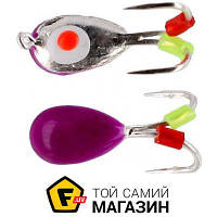 Крючок для рыбалки Mikado Ice Bug 4мм, 0.85г, 1шт. (purple/silver) (AM-POD-003-4-PS)