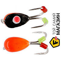 Крючок для рыбалки Mikado Ice Bug 4мм, 0.85г, 1шт. (orange/black) (AM-POD-003-4-OB)