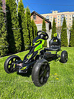 Дитячий педальний карт веломобіль Bambi чорно-зелений