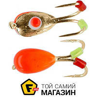 Крючок для рыбалки Mikado Ice Bug 4мм, 0.85г, 1шт. (orange/gold) (AM-POD-003-4-OG)
