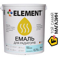Эмаль Element Эмаль акриловая для радиаторов белый глянец 0.75 л