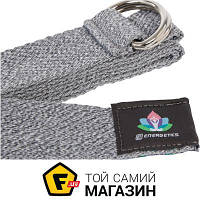 Ремень для йоги Energetics Лента для йоги Yoga Cotton Strap серый (296606-021)