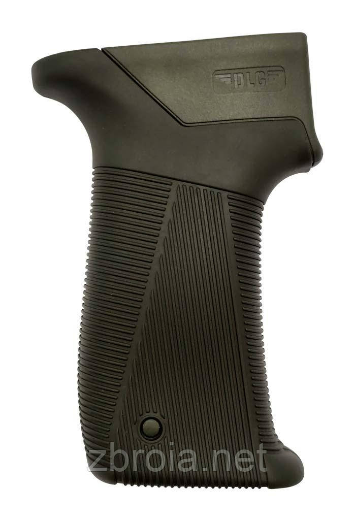 Пістолетна ручка DLG Tactical (DLG-180) для АК-47/74 (полімер) гумова, олива