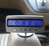 Автогодинник автомобільний універсальний термометр led підсвіткою VST-7045, фото 5