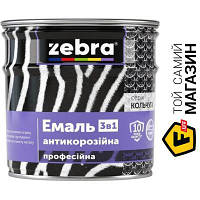 Эмаль ZEBRA Эмаль 3 в 1 серия Кольчуга 88 темно-коричневый глянец 2кг