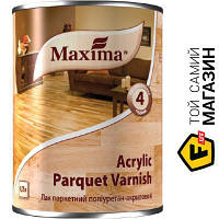 Maxima Лак паркетный полиуретан-акриловый Acrylic parquet varnish шелковистый мат бесцветный 0.75 л