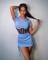 Жіноча ультрамодна сукня з елементами корсету