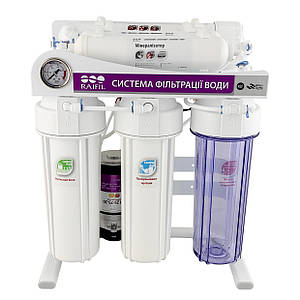 Система зворотнього осмосу GRANDO 6+ з насосом на станині з манометром 75G (RO905-650BP-EZ-S-75G)