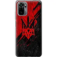 Чехол 2d пластиковый патриотический на телефон Xiaomi Redmi Note 10 Герб v4 "5293t-2277-58250"