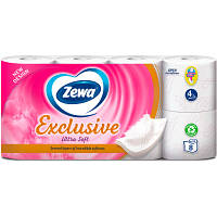 Туалетная бумага Zewa Exclusive Ultra Soft 4 слоя 8 рулонов (7322541046532/7322541191041) o