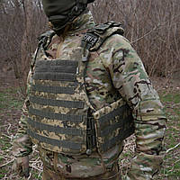 Армейская штурмовая плитоноска всу укомплектованная пиксель , разгрузочные жилеты и плитоноски без плит