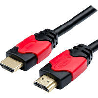 Кабель мультимедийный HDMI to HDMI 30.0m V2.0 Red/Gold Atcom (24930) o