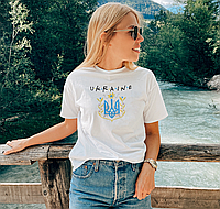 Женская футболка Mishe С украинской символикой 54 Белый (200490) TR, код: 7955479