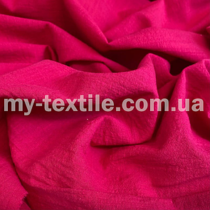 Коттон з імітацією льону Малиновий