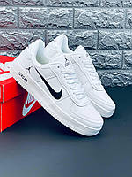 Мужские кроссовки Nike форсы белого цвета Найк подростковые