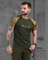 Тактическая футболка олива coolmax, мужская тактическая футболка хаки, армейская футболка олива потоотводящая