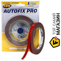 Клейкая лента HPX Двухсторонняя автомобильная клейкая лента Autofix PRO AF0905 9x0,8 мм 5 м серый