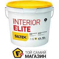 Краска Siltek Краска латексная водоэмульсионная Interior Elite база А мат белый 4.5л