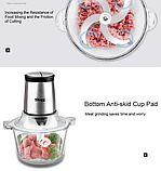 Блендер-подрібнювач кухонний чопер зі скляною чашею Електричний подрібнювач 400 Вт DSP, фото 3