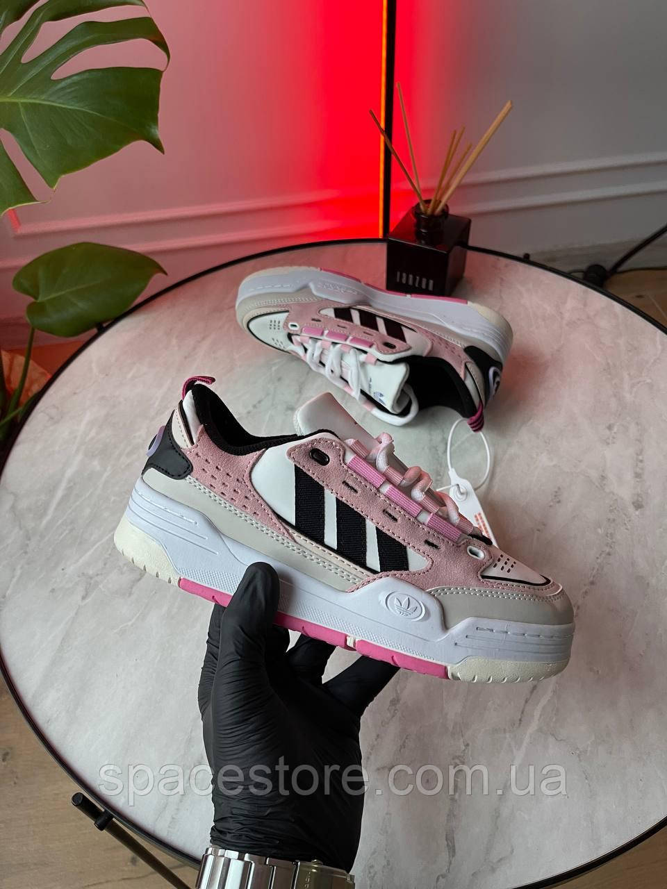 Жіночі кросівки Adidas Adi2000 White Beige Pink адідас шкіряні текстиль