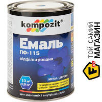 Эмаль Kompozit Эмаль алкидная ПФ-115 темно-голубой глянец 0.9 кг