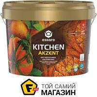 Краска Eskaro Краска акриловая Akzent Kitchen шелковистый мат белый 2.7 л