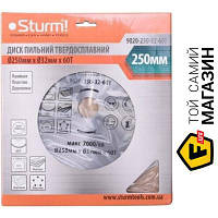 Отрезной диск Sturm! Диск пильный 250х32/30 мм 60 зубов по дереву (9020-250-32-60T)